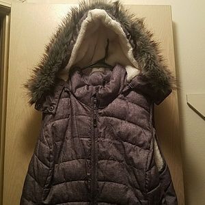 fuzzy jacket vest